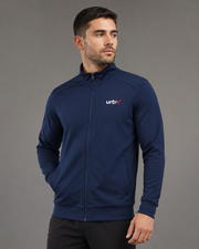 URBX Full-Zip Track Jacket Navy – Front angle view