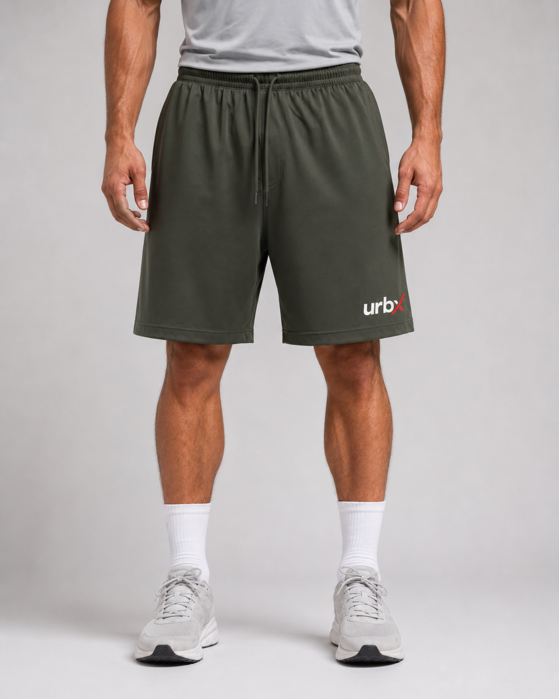 URBX Training Shorts Army Green - Front view