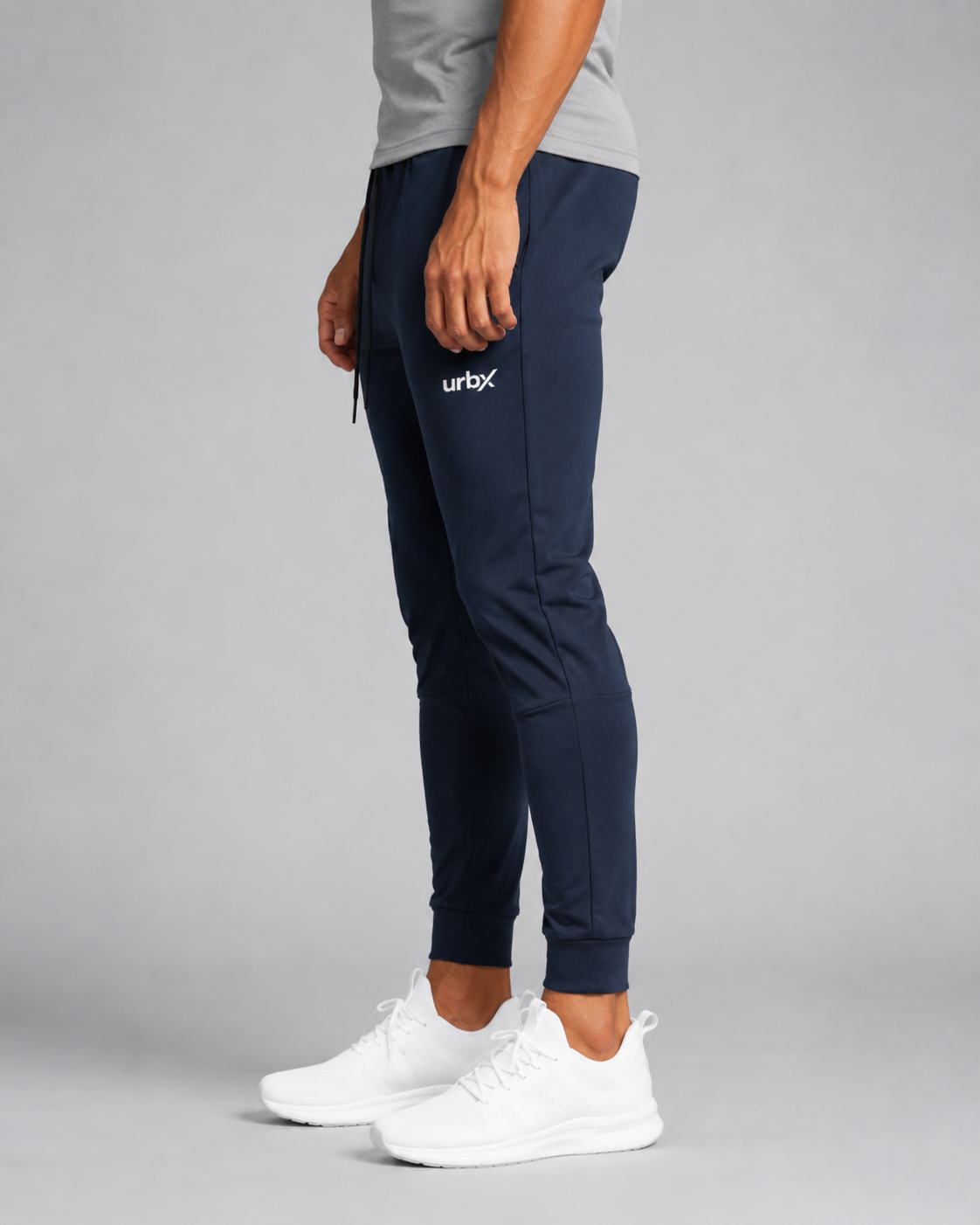 URBX Tapered Training Pants Navy - Side Profile