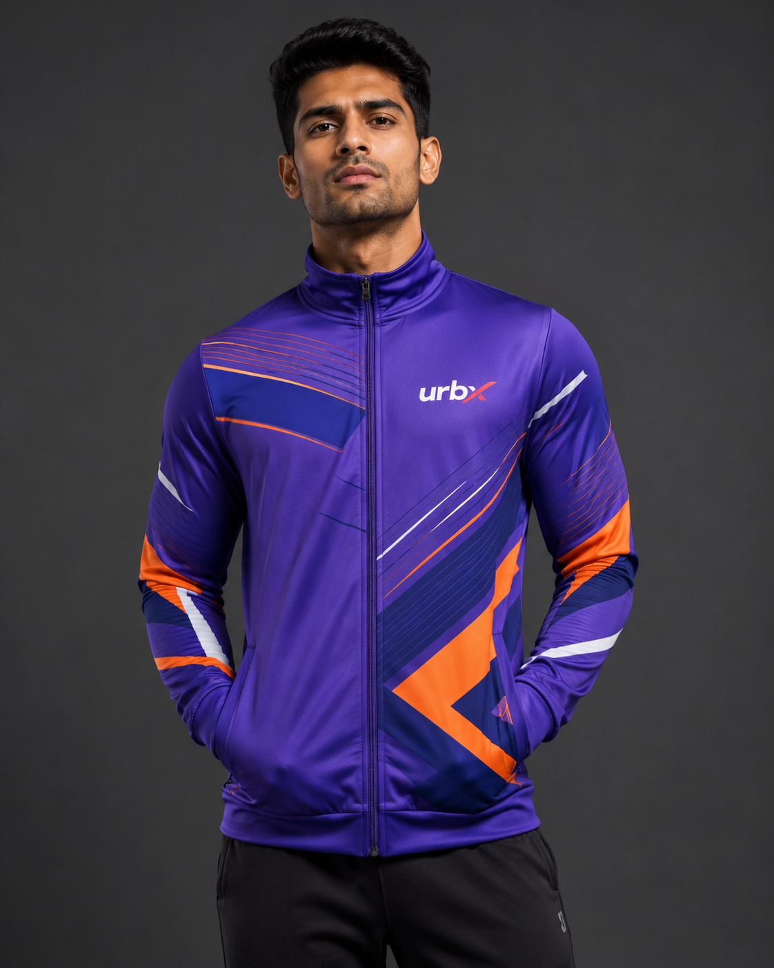 URBX Graphic Performance Outerwear Jacket – Electric Purple