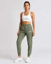 URBX Women Slim Fit Joggers Sage - Front View