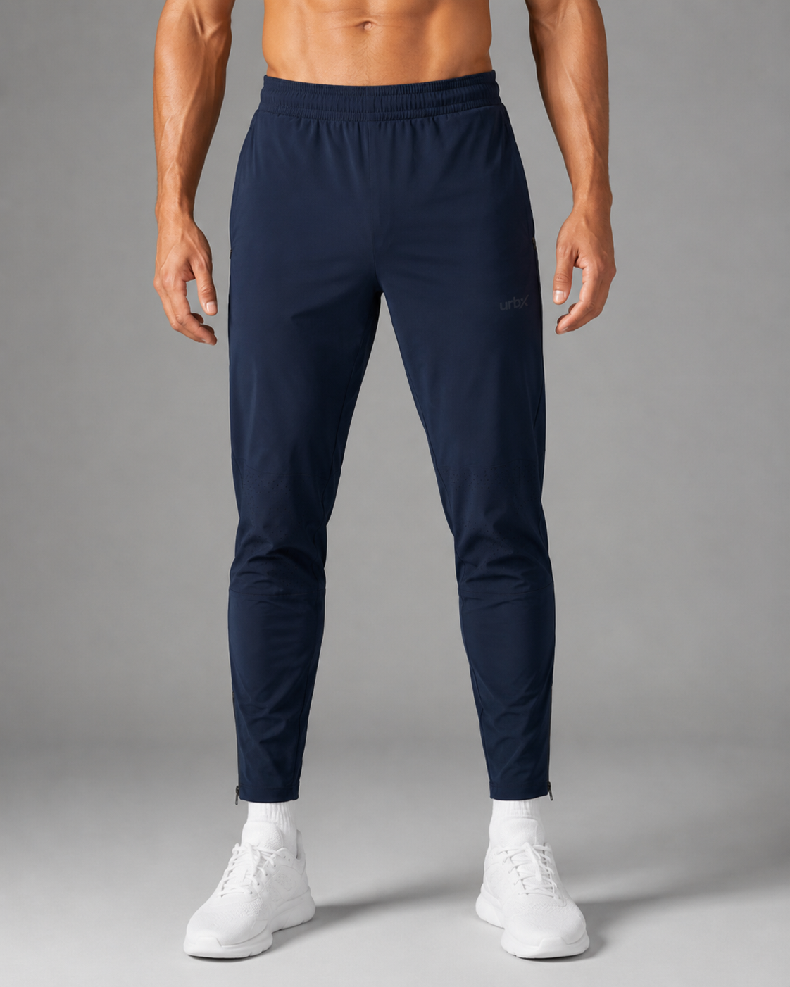 URBX Woven Tapered Training Pants Navy - Front view