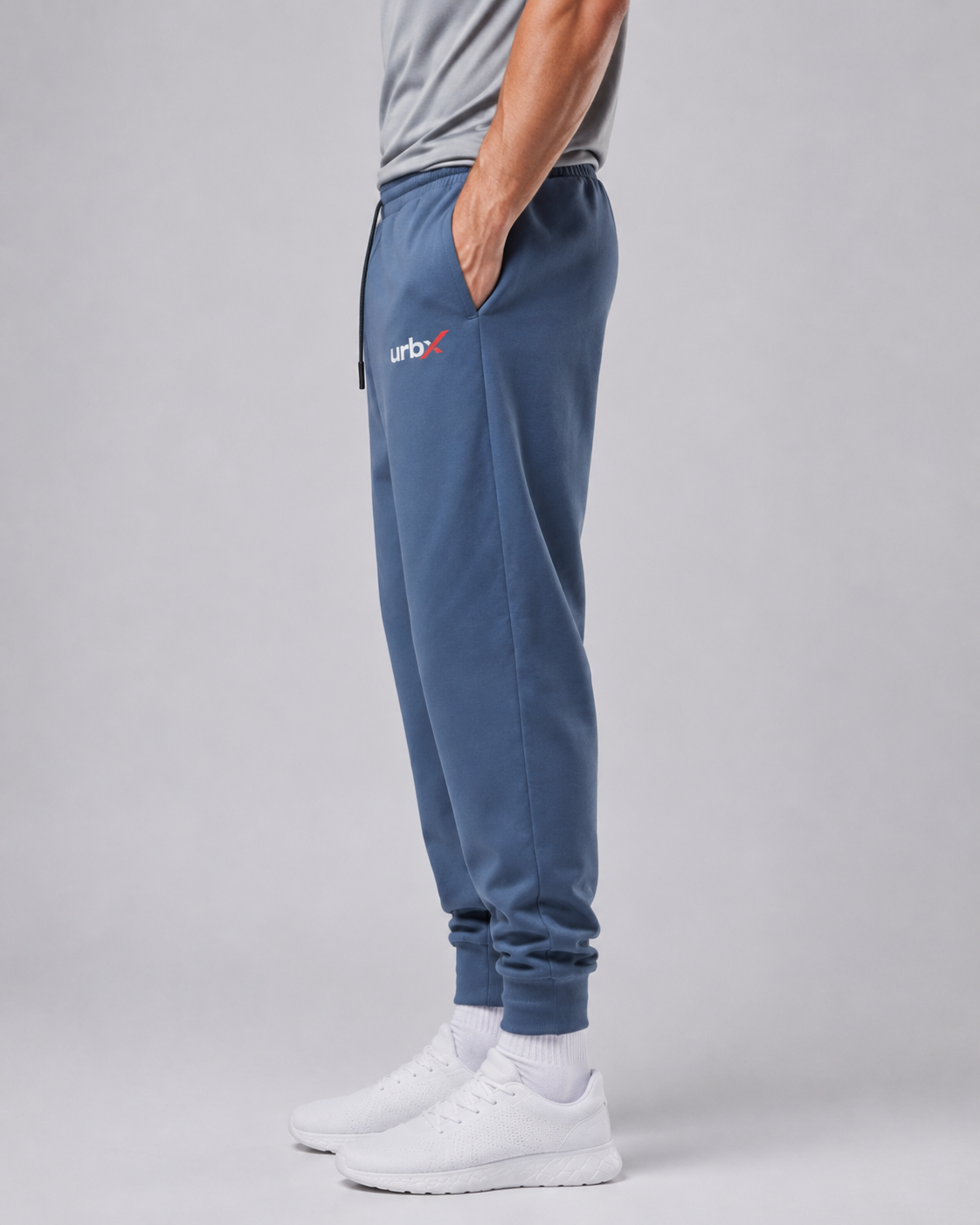 URBX Joggers Steel Blue - Side view