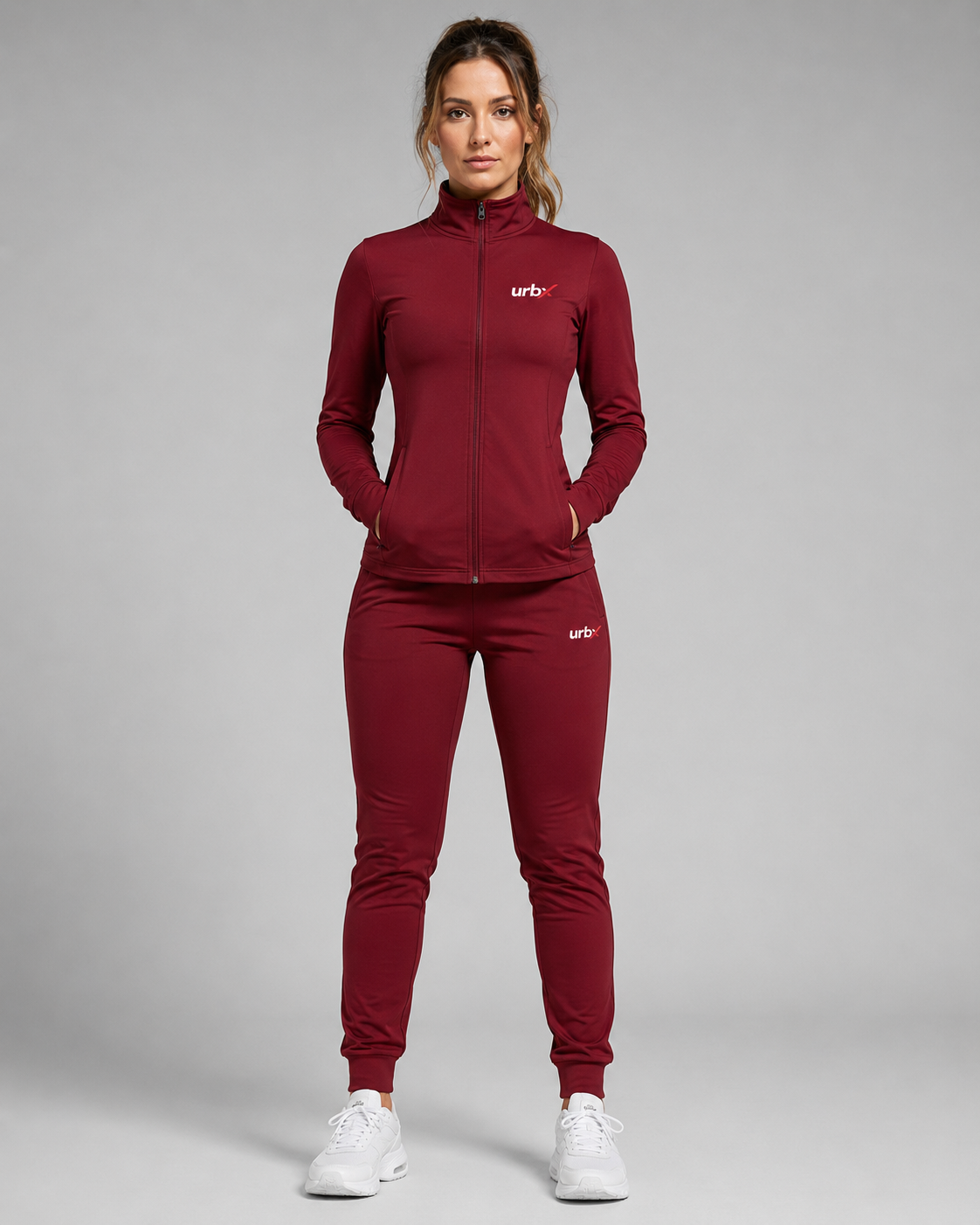 URBX Signature Tracksuit – Burgundy