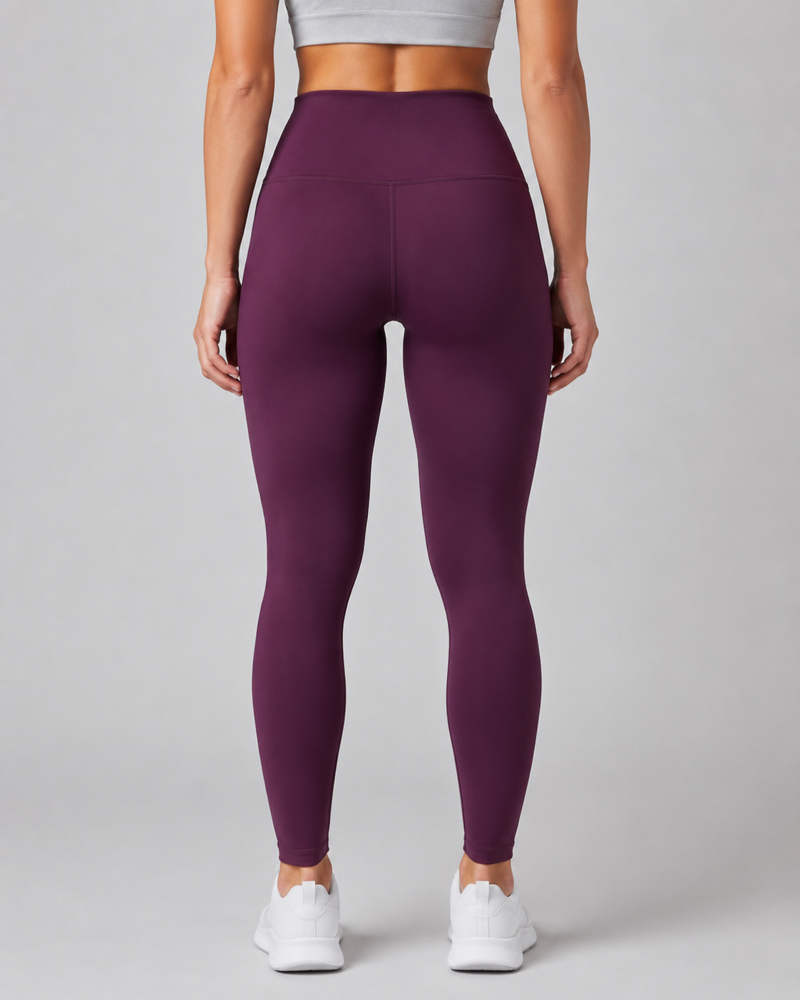 URBX High-Waist Performance Leggings Plum - Back View