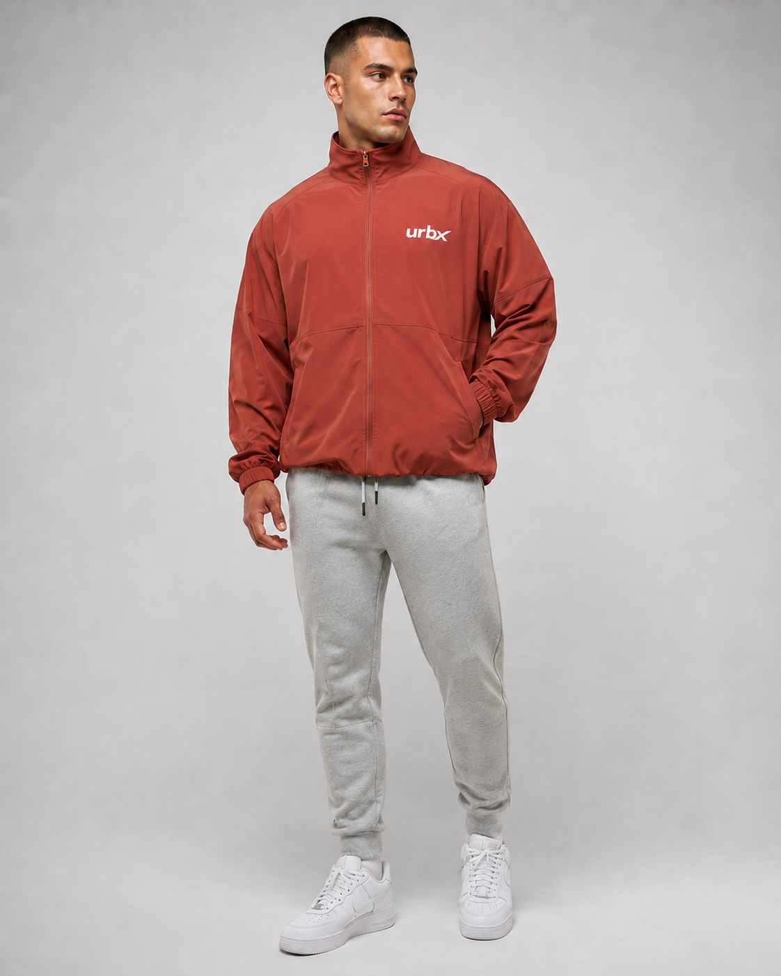 URBX Woven Jacket Rust - Front straight