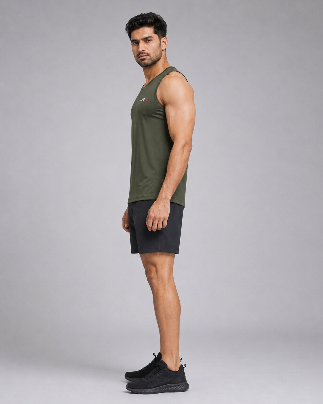 URBX Performance Tank Top Olive - Back View