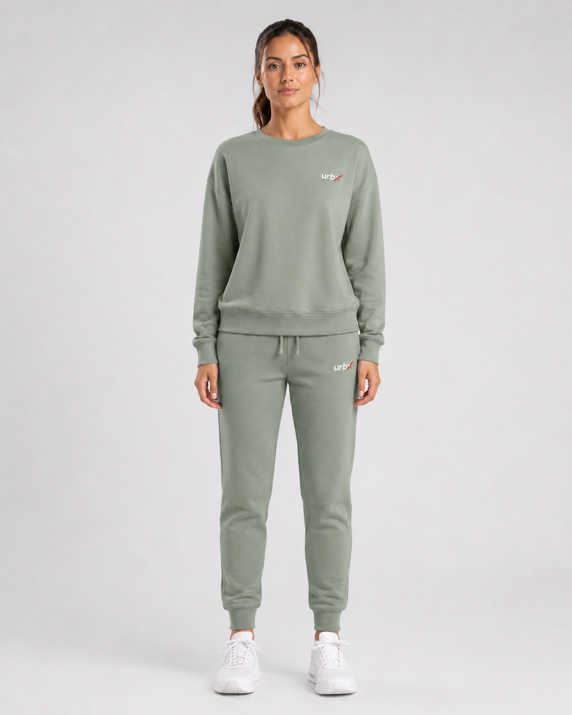 URBX Loungewear Set Sage – Front close view