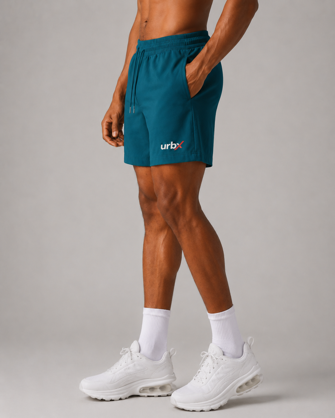URBX Training Shorts Teal – Back view