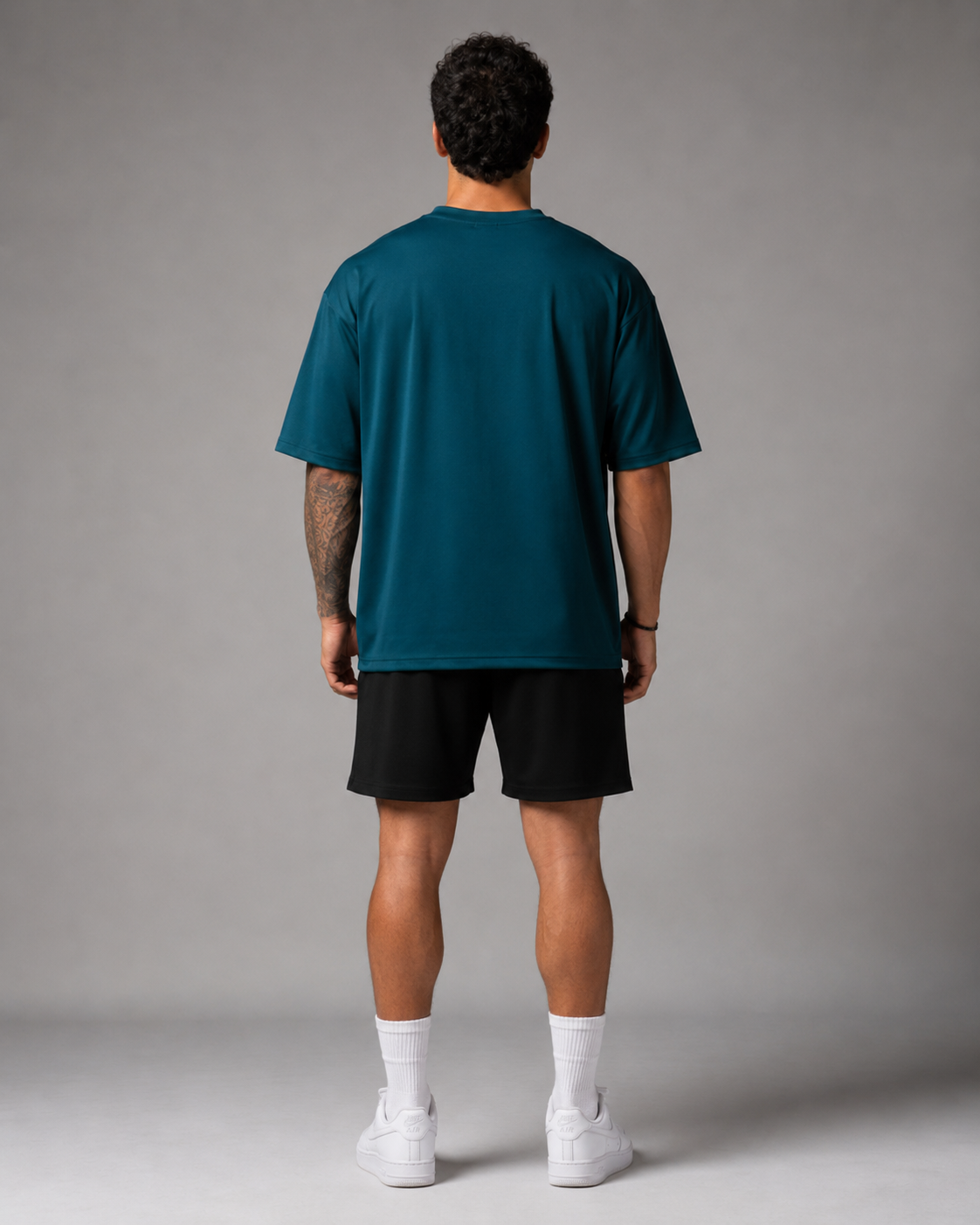 URBX Oversized Tee Teal - Back full