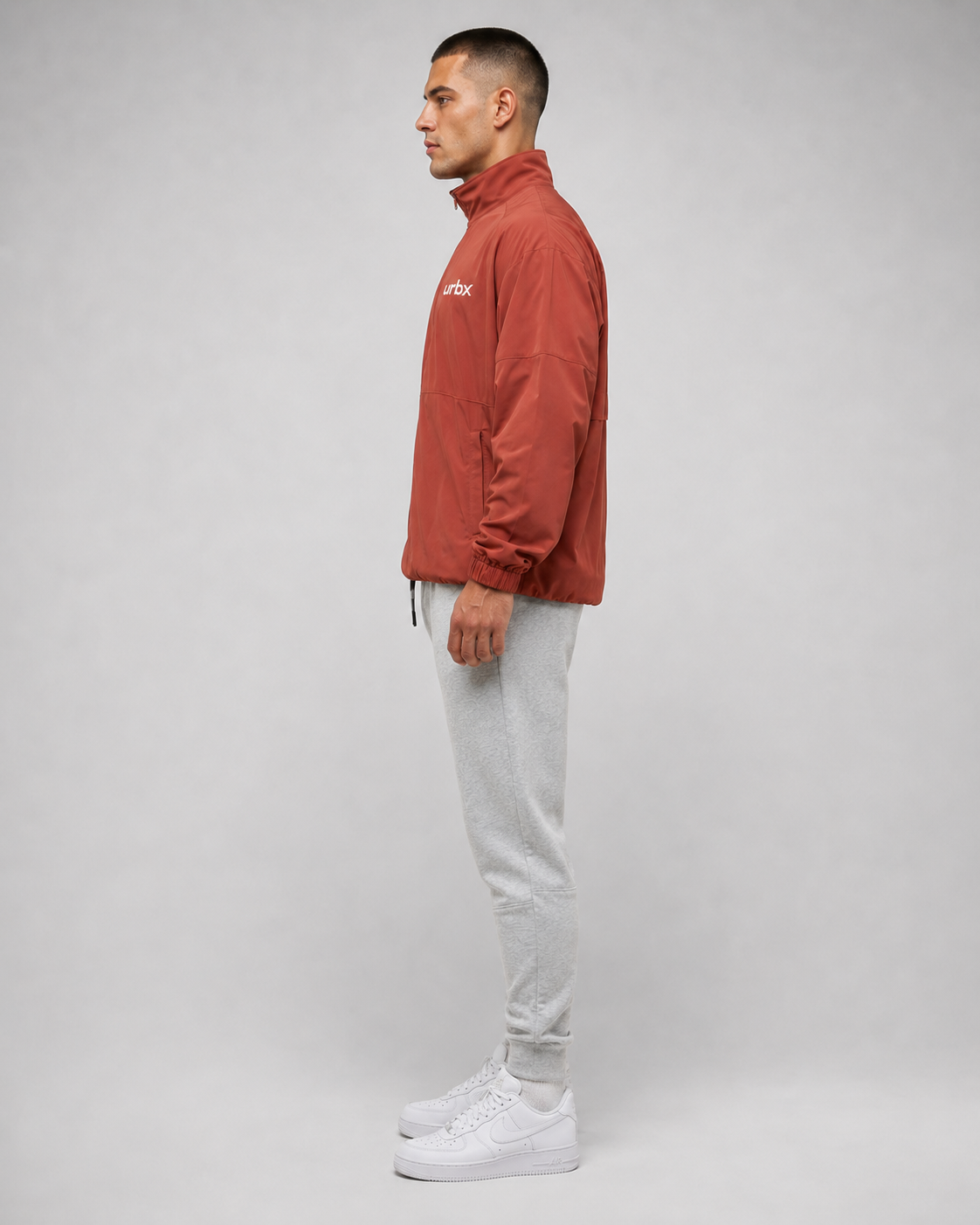 URBX Woven Jacket Rust - Side profile