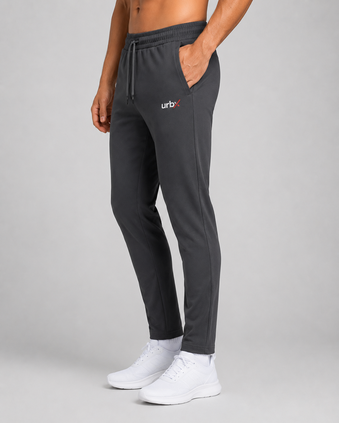 URBX Tapered Training Pants Charcoal – Side view