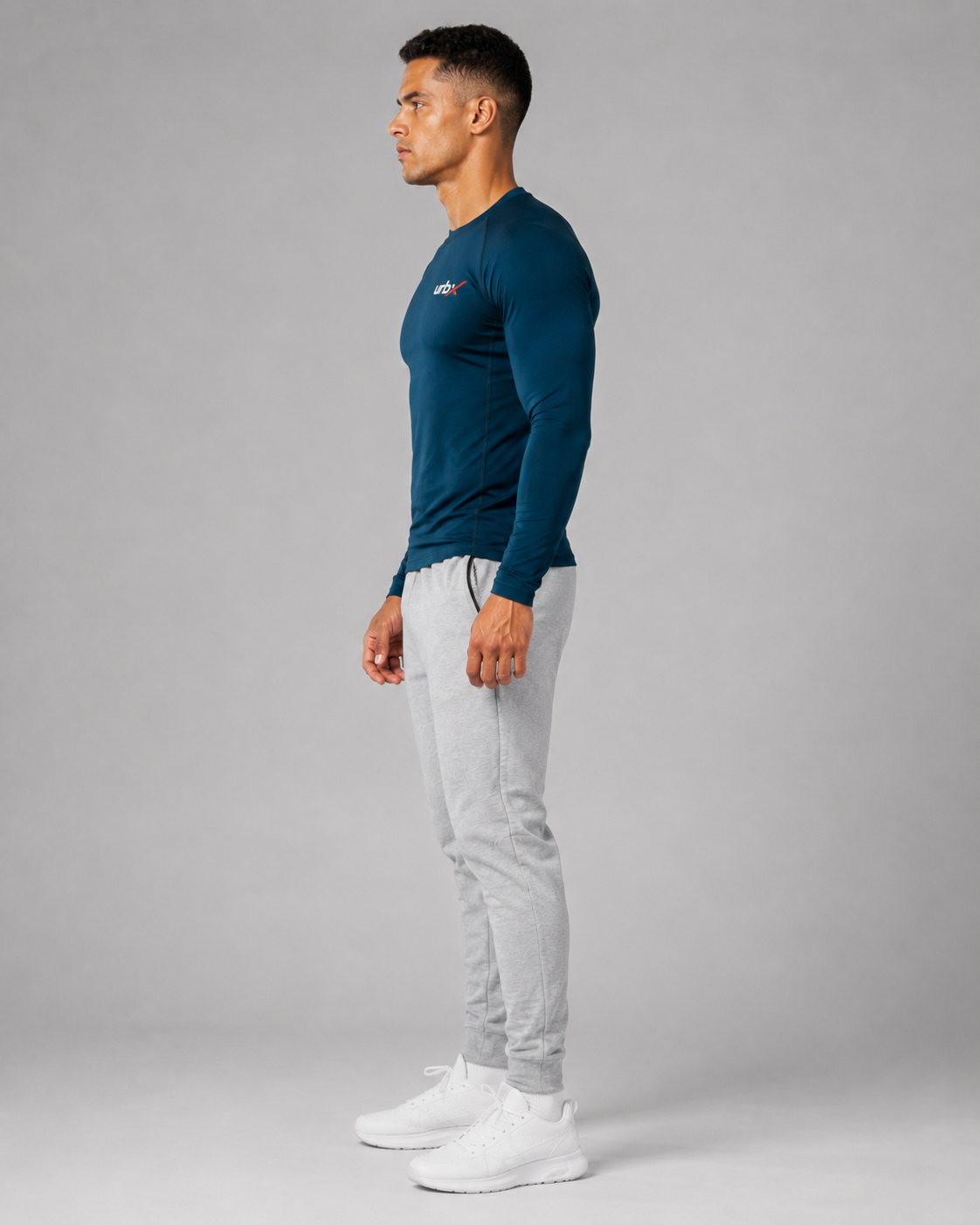 URBX Raglan Long Sleeve Top Teal - Back Full Body