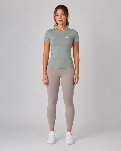 URBX Fitted Performance Tee Sage – Side view