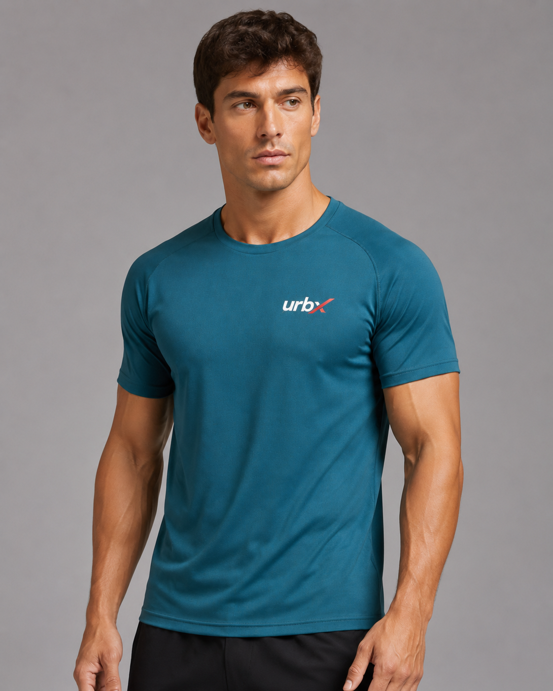 URBX Performance Tee Teal – Front full view