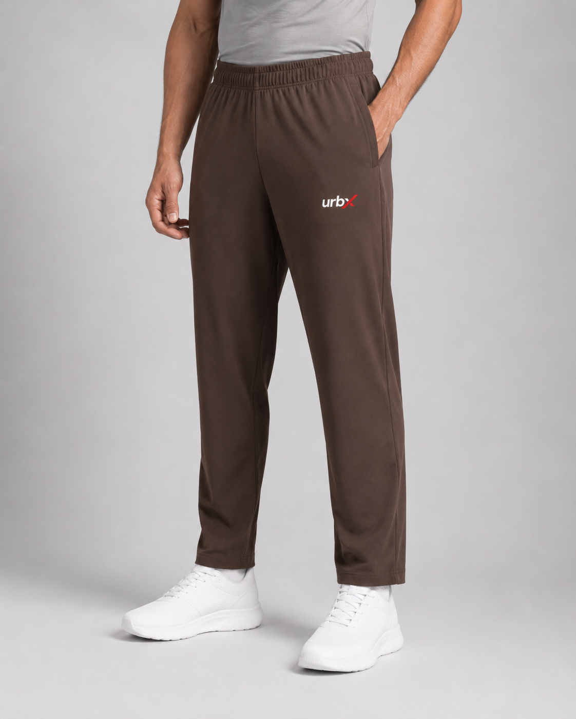URBX Training Pants Mocha Brown - Front angle
