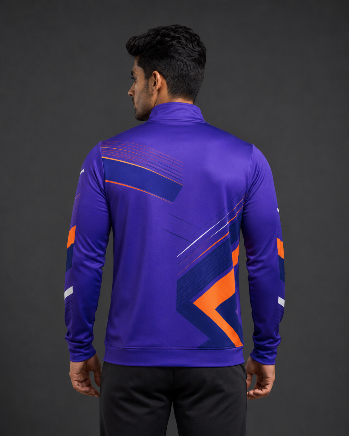 URBX Graphic Performance Outerwear Jacket Electric Purple – Back view