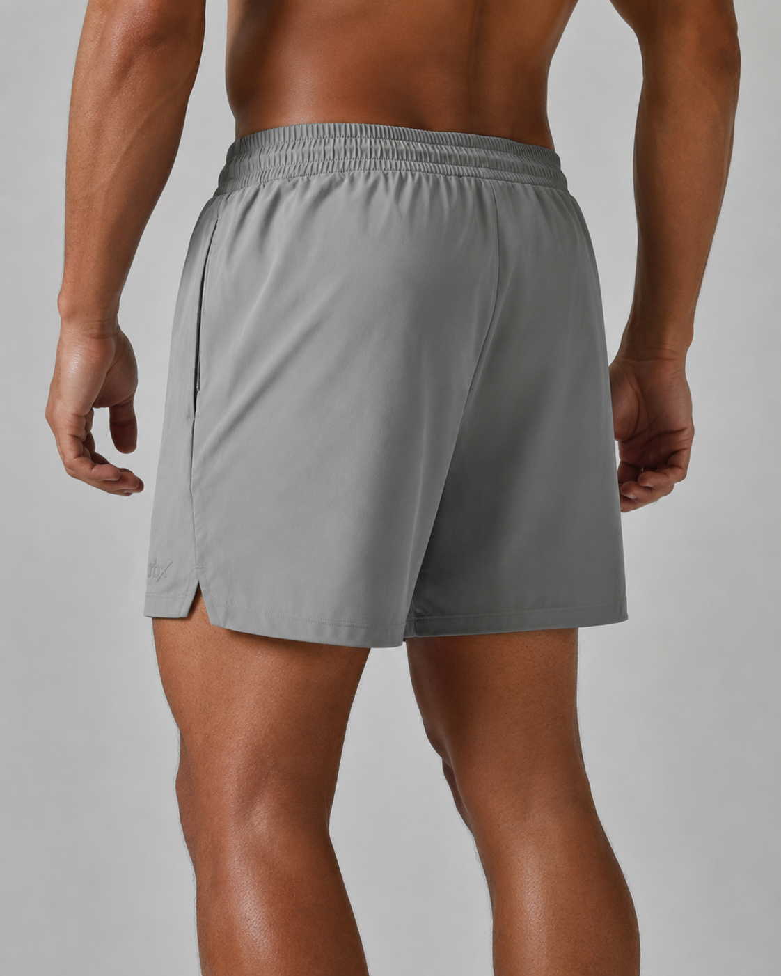 URBX Woven Training Shorts Grey - Back angle view