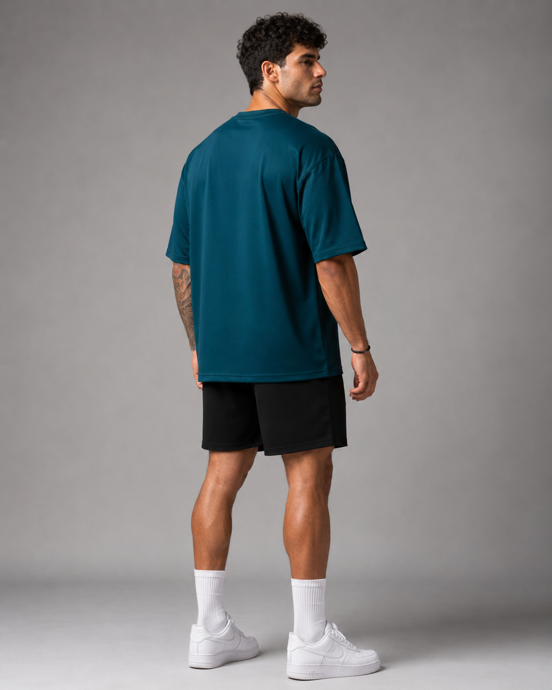 URBX Oversized Tee Teal - Back view