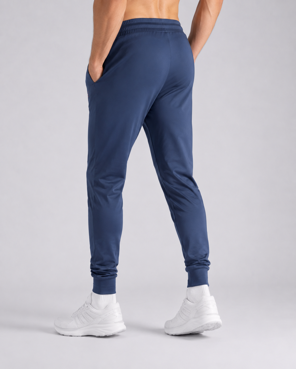 URBX Slim Fit Joggers Navy - Back View