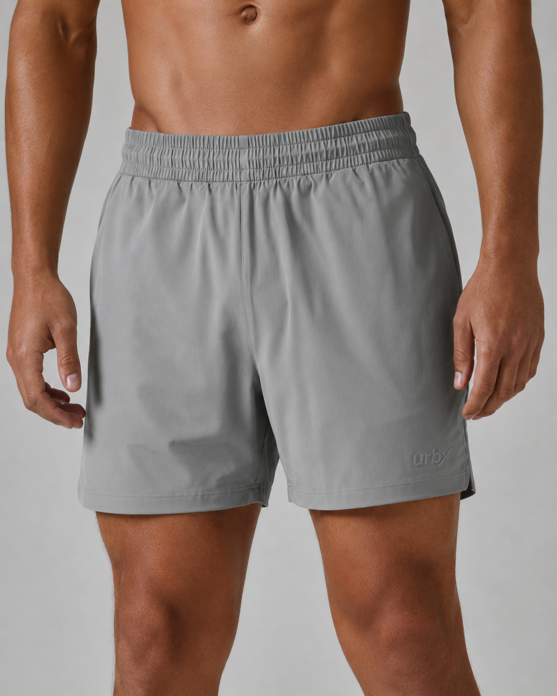 URBX Woven Training Shorts Grey - Side view