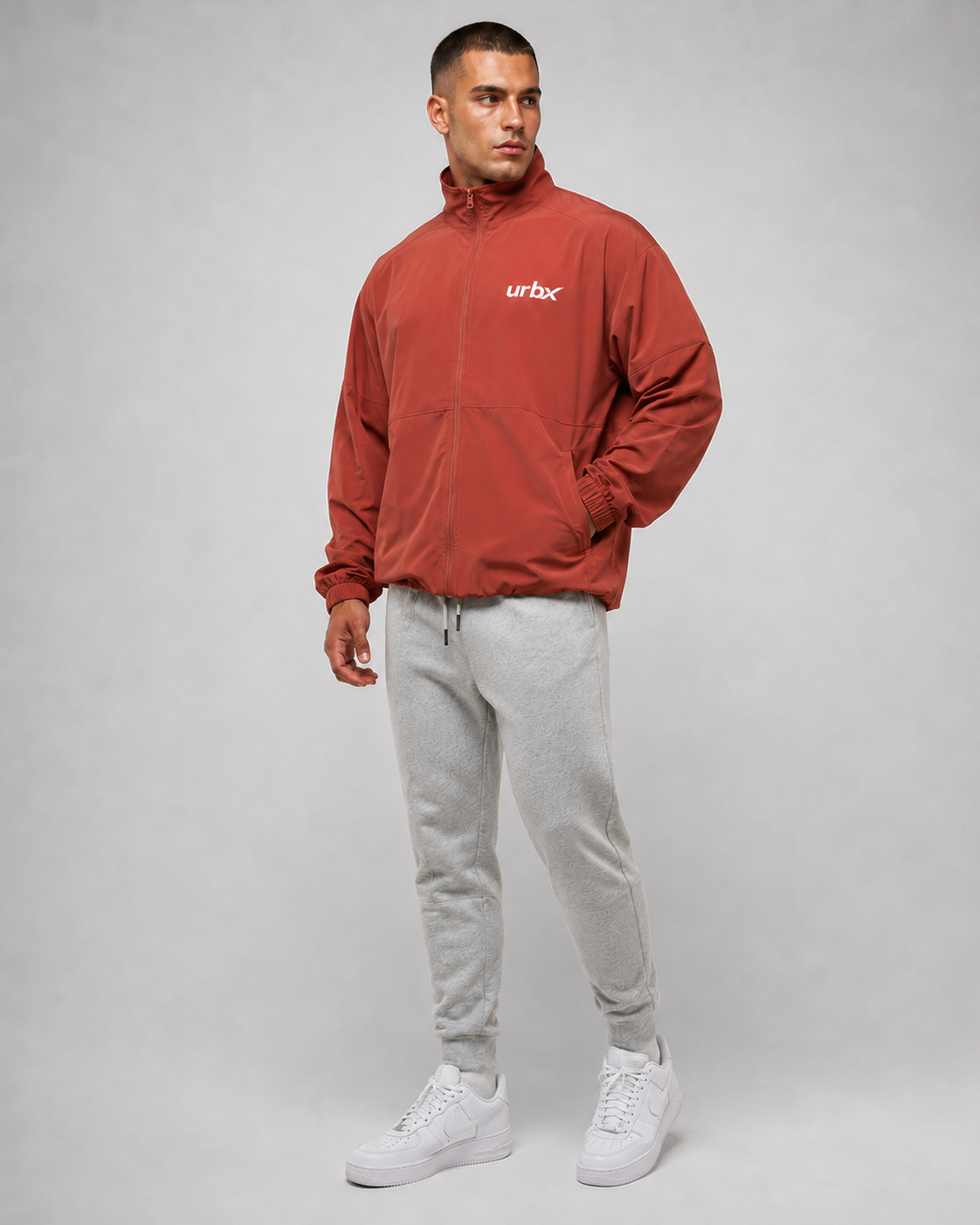 URBX Woven Jacket Rust - Front angle left