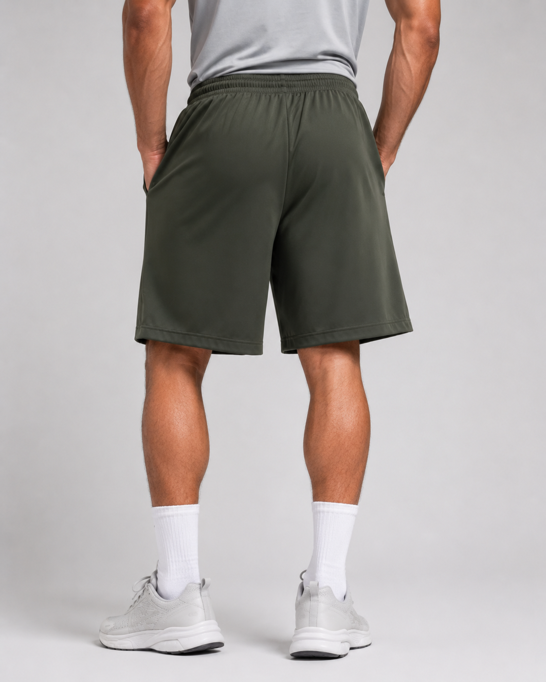 URBX Training Shorts Army Green - Back view