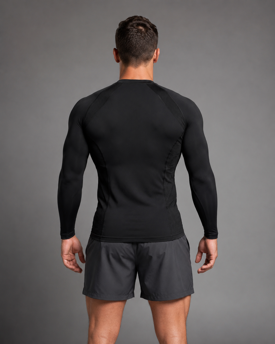 URBX Compression Base Layer Top Black - Back view