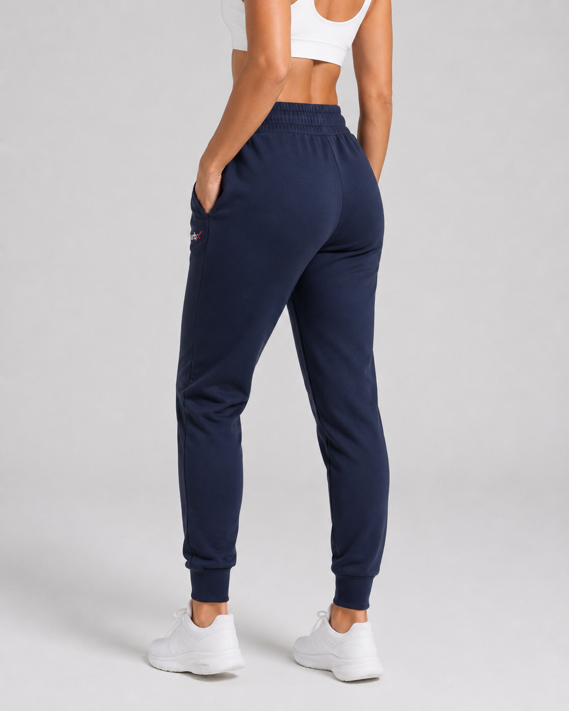 URBX Slim Fit Joggers Navy – Back view