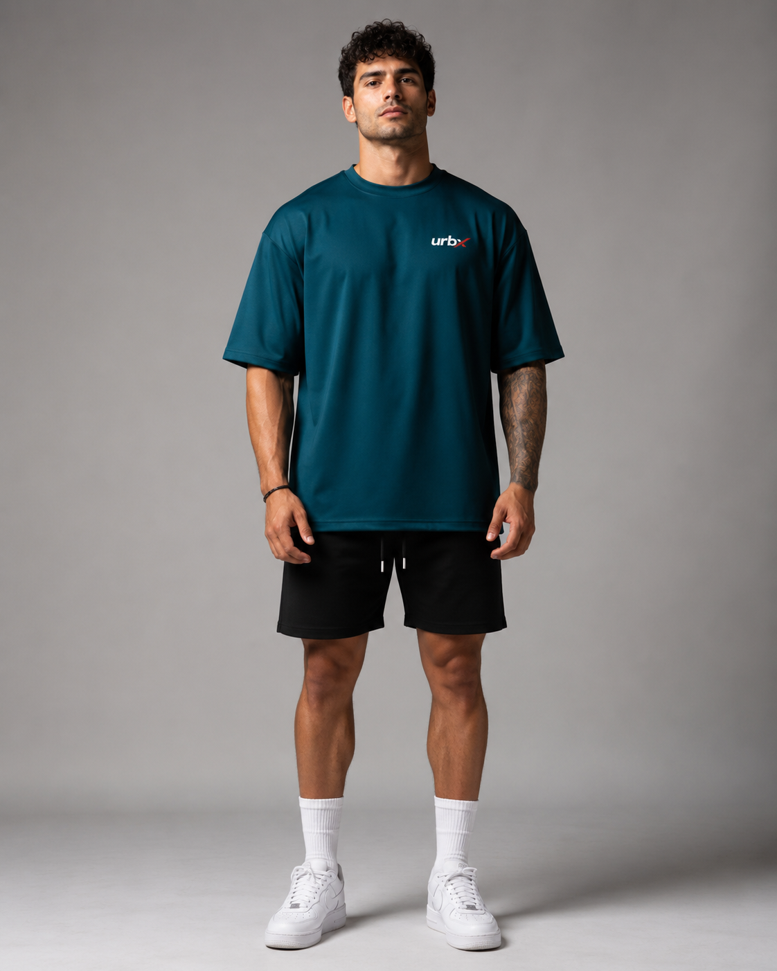 URBX Oversized Tee Teal - Full front