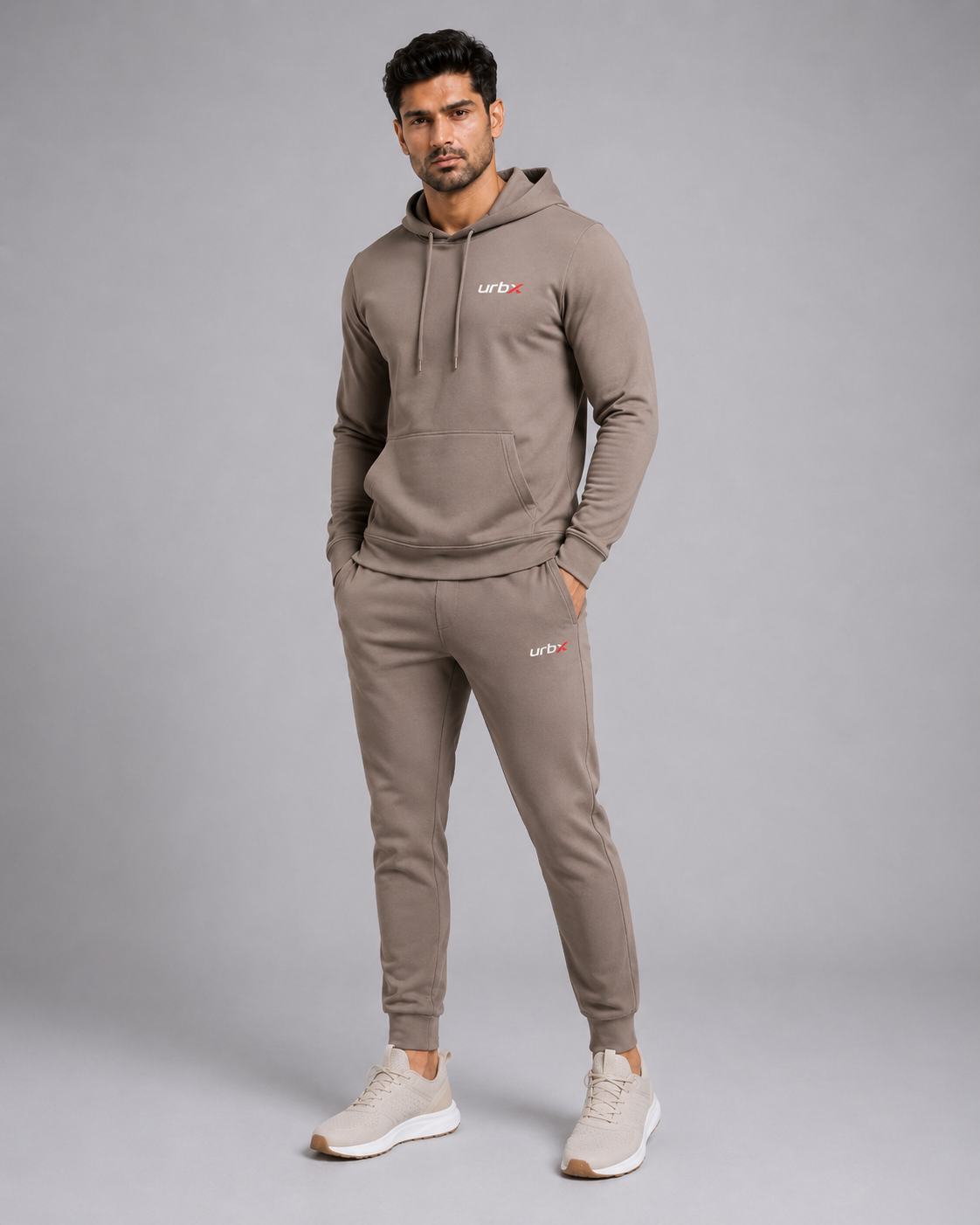 URBX Signature Tracksuit Mocha - Front Full Body