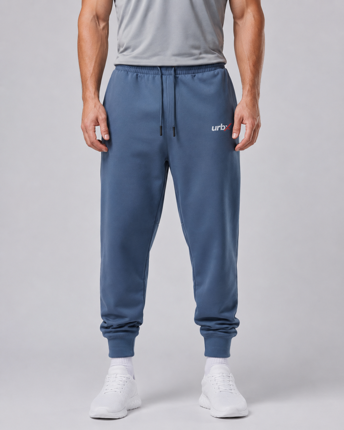 URBX Joggers Steel Blue - Front straight