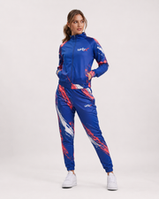 URBX Graphic Performance Tracksuit Royal Blue – Front angle view 1