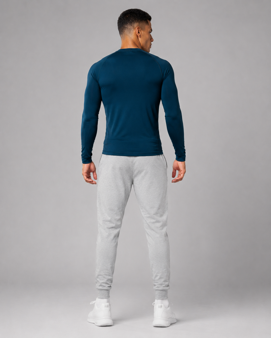 URBX Raglan Long Sleeve Top Teal - Back Close View