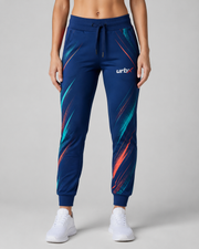 URBX Graphic Performance Joggers Navy Blue – Front straight view