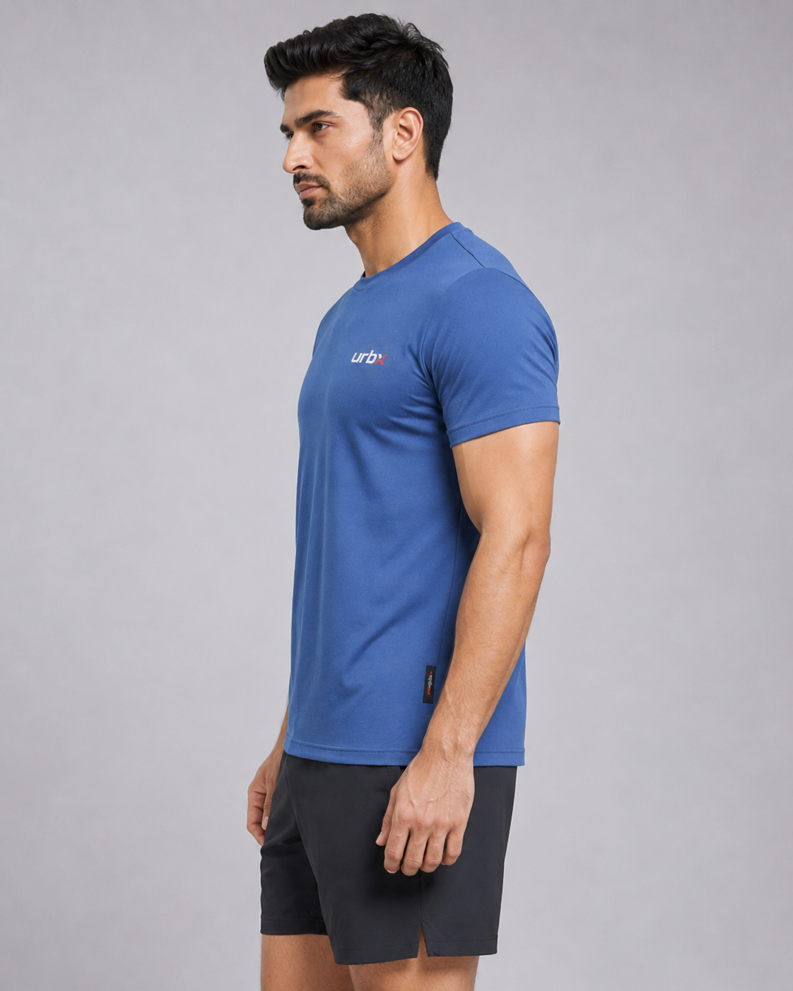 URBX Essential Training Tee Steel Blue - Back View