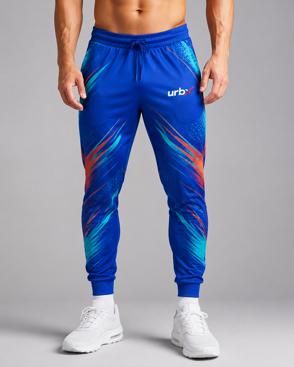 URBX Graphic Performance Joggers – Royal Blue