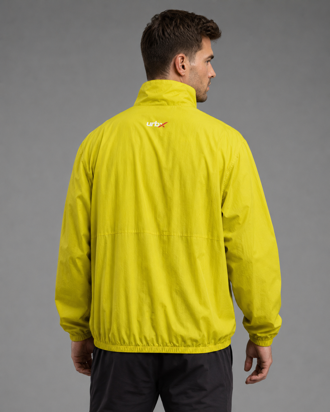 URBX Windbreaker Jacket Yellow – Back view